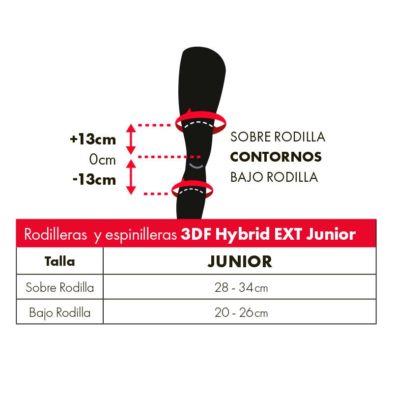 Rodilleras Espinilleras 3DF Hybrid EXT Jr