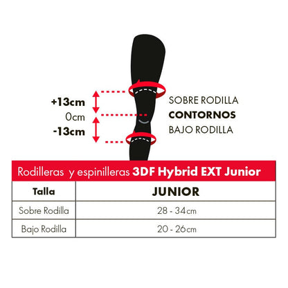 Rodilleras Espinilleras 3DF Hybrid EXT Jr